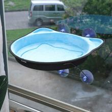 Cat Nest Suction Cup Hanging Window Sill Cat Hammock 42x42cm Blue Window Mount Pet Hammock