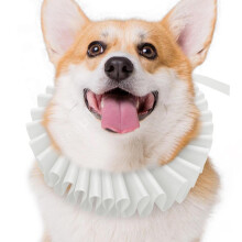 Ruffled Neck Collar For Cats And Dogs White, Small And Medium Sizes, Pet Costume Neck Collar