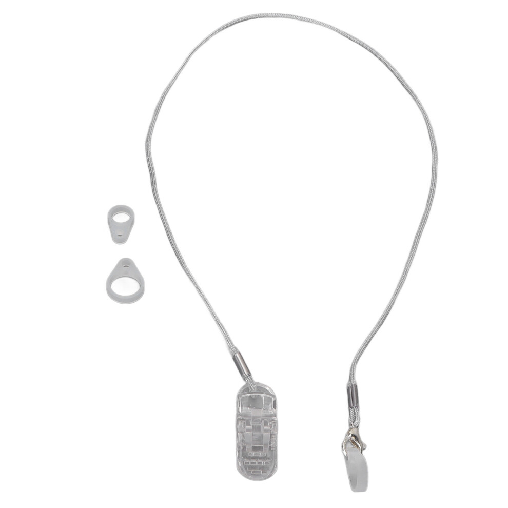 Hearing Aids Clip With Silicone Loops, Elastic Rings For Secure Attachment And Sturdy Plastic Clip Ideal For Anti Lost Lanyard Design
