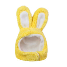 Chapéu de coelho para animais de estimação, acessório de fantasia para pets com alça ajustável, textura de pelúcia macia, ajuste confortável