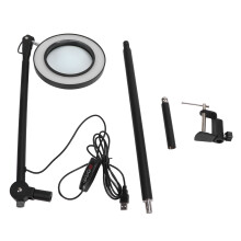 Magnifying Glass Lamp with Light and Adjustable LEDs, Hands-Free Swivel Arm for Reading Repair Sewing Crafting with Sturdy Base
