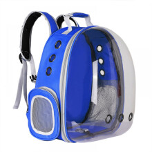 Katzen-Rucksack mit transparentem Design, flugtauglich, mit 9 Belüftungslöchern, strapazierfähiges Oxford-Gewebe, ideal für Wanderungen.