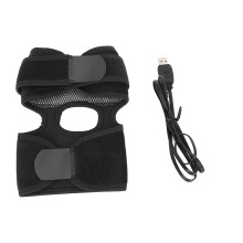 Verwarmde kniemassager met vibratiestanden, 3-in-1 draadloos verwarmd massageapparaat voor verlichting van knie-, elleboog- en schouderpijn, werkt op