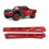 Set di supporto in alluminio per telaio RC per auto da 1/7 e 1/8, rosso 9
