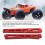 Set di supporto in alluminio per telaio RC per auto da 1/7 e 1/8, rosso 3