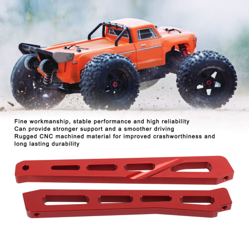 Set di supporto in alluminio per telaio RC per auto da 1/7 e 1/8, rosso 2