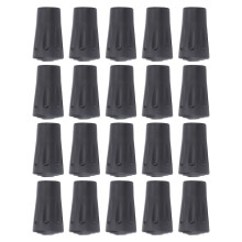 High-Quality Rubber Walking Stick Tips, Extra Grip & Shock Absorption Universal Replacement for Trekking Poles, Hiking Sticks 11mm Hole, 20Pcs
