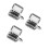 3Pièces Cendrier Portable Mini Acier Inoxydable Avec Couvercle Argent 10