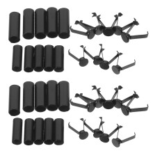 24Ud Extremos Metálicos Para Cordones De Negro Duradero