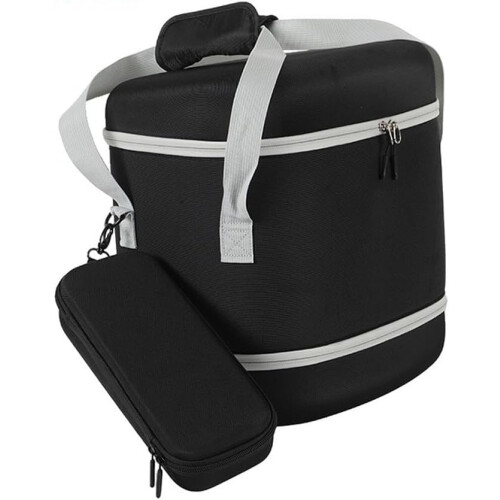 2 Storage Solution EVA Material Microphone Bag For Easy Organization Black Gray 2
