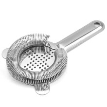 Stainless Steel Cocktail Strainer with Fine Mesh Filtration for Bartending, Silver, 16.5x9.8cm