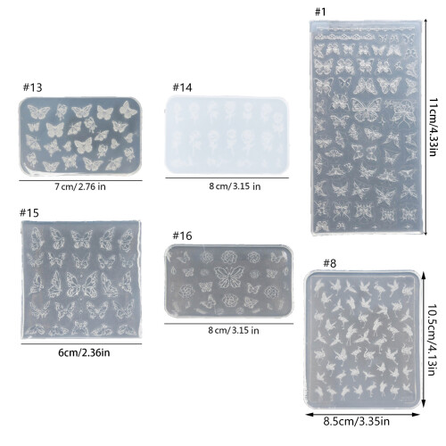 Practical Thin Silicone Nail Art Mold Transparent Stamping-7 1