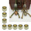 20pcs Round/Square Brass Pendant Beads-bronze square beads 2 3