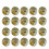 Paquet de 20 perles de lanière de-perles carrées dorées 2 1