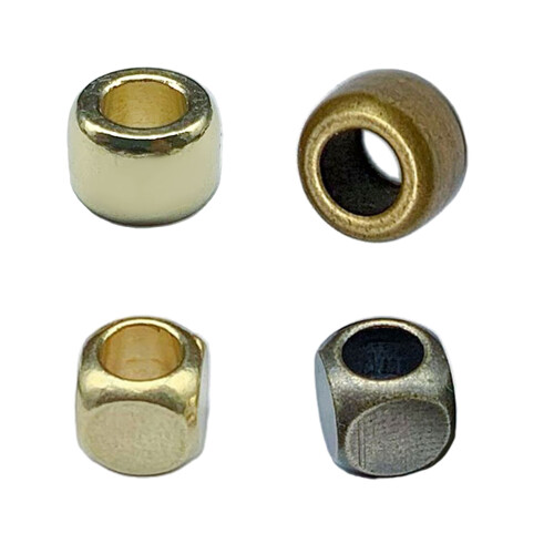 20 Stück runde/quadratische-Bronze-Kugelperlen1 1