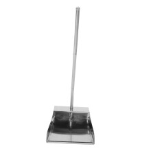Broom and Dustpan Set with Long Handle, Soft Bristle, Builtin Comb Cleaner for Indoor Outdoor