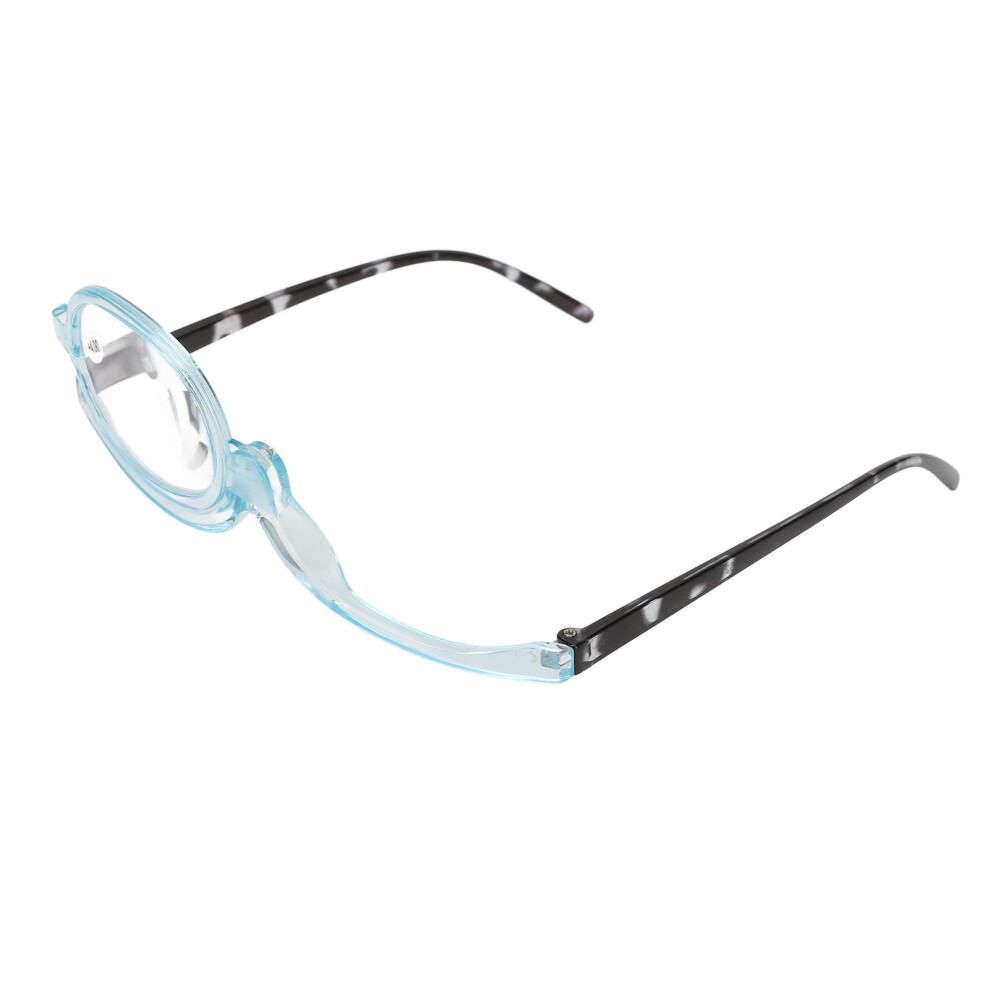 Clear Vision for Makeup: +4.00 Magnifying Glasses with Blue Frame