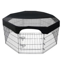 Fabric Sunscreen Cover Black 24 Inches Fence Cage Covers For Puppy And Cat