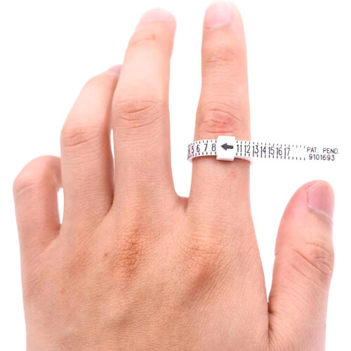Ring Sizer with Clear Size Calibration, Adjustable Finger Measuring Tool for Jewelry Making, Black 1