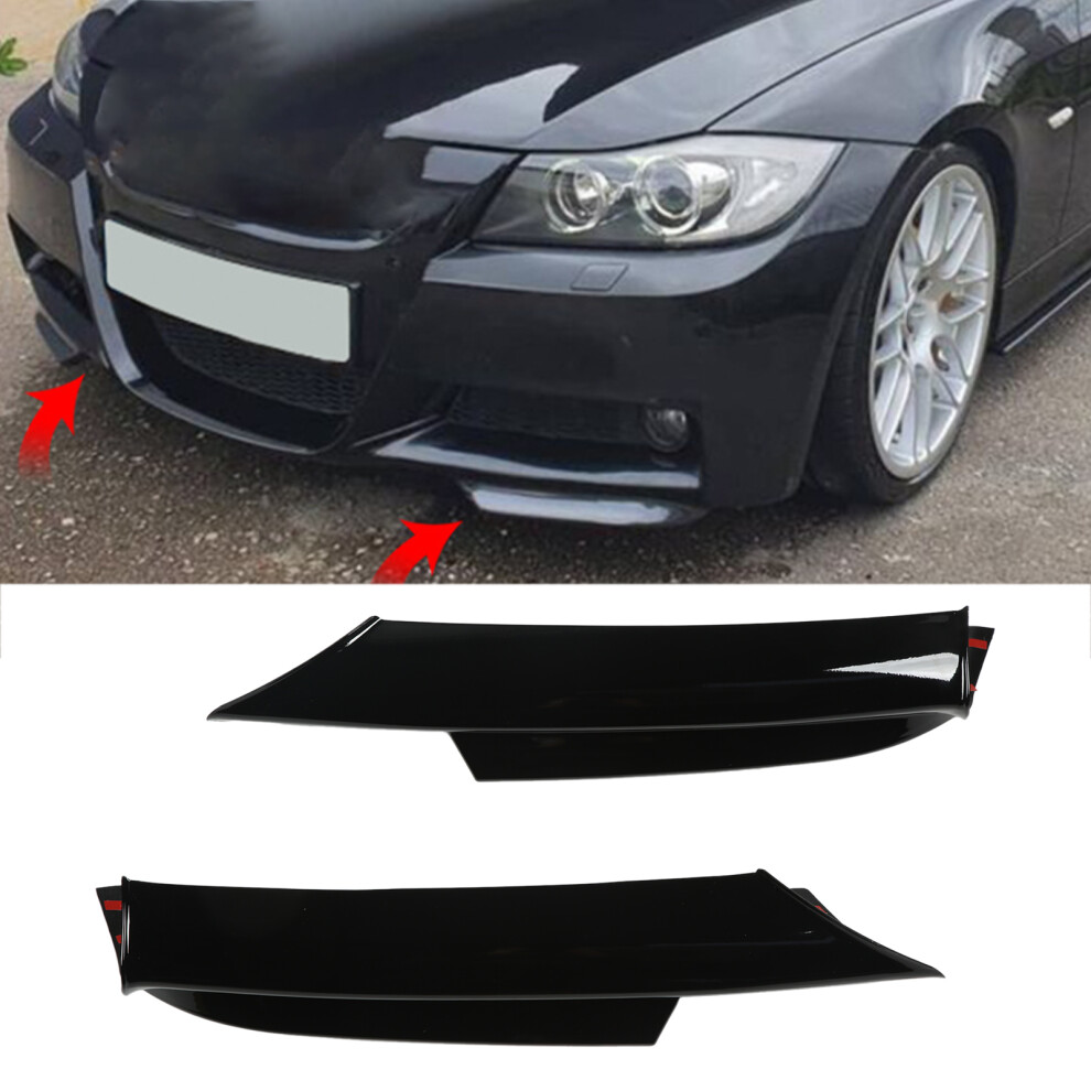 Front Bumper Spoiler For 3 Series E90 E91 MâTech 2005Â2008 Bright Black 5051380751438