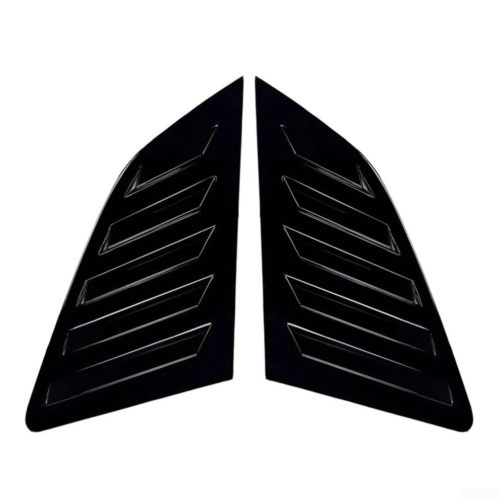 Rear Quarter Window Louver Cover For Audi S3 8V Sportback 20142020, Sleek 2Pcs Black 9347817083859