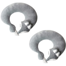 Cestovní nezbytnosti, ergonomický design, polštář na krk ve tvaru U do letadla, auta, vlaku, polštář na krk s motivem lišky, opěrka hlavy,