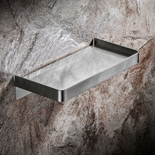 Easy Installation Wall-mounted Shelf, Minimalist Design Rustproof Floating Organizer, Ideal for Bathroom, Kitchen, Bedroom Areas (Brushed)