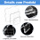 Grid Design Stamping Tools, Easy Grip Design Acrylic Clear Stamping Blocks for Accurate Image Placement, Adjustable Positioning with Smooth Edges, 2