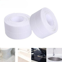 2PC Sealed Self-adhesive Waterproof PVC Sticker,self-adhesive Waterproof Tape,Bathroom & Shower Sealing TapeForKitchen, Shower, Sink