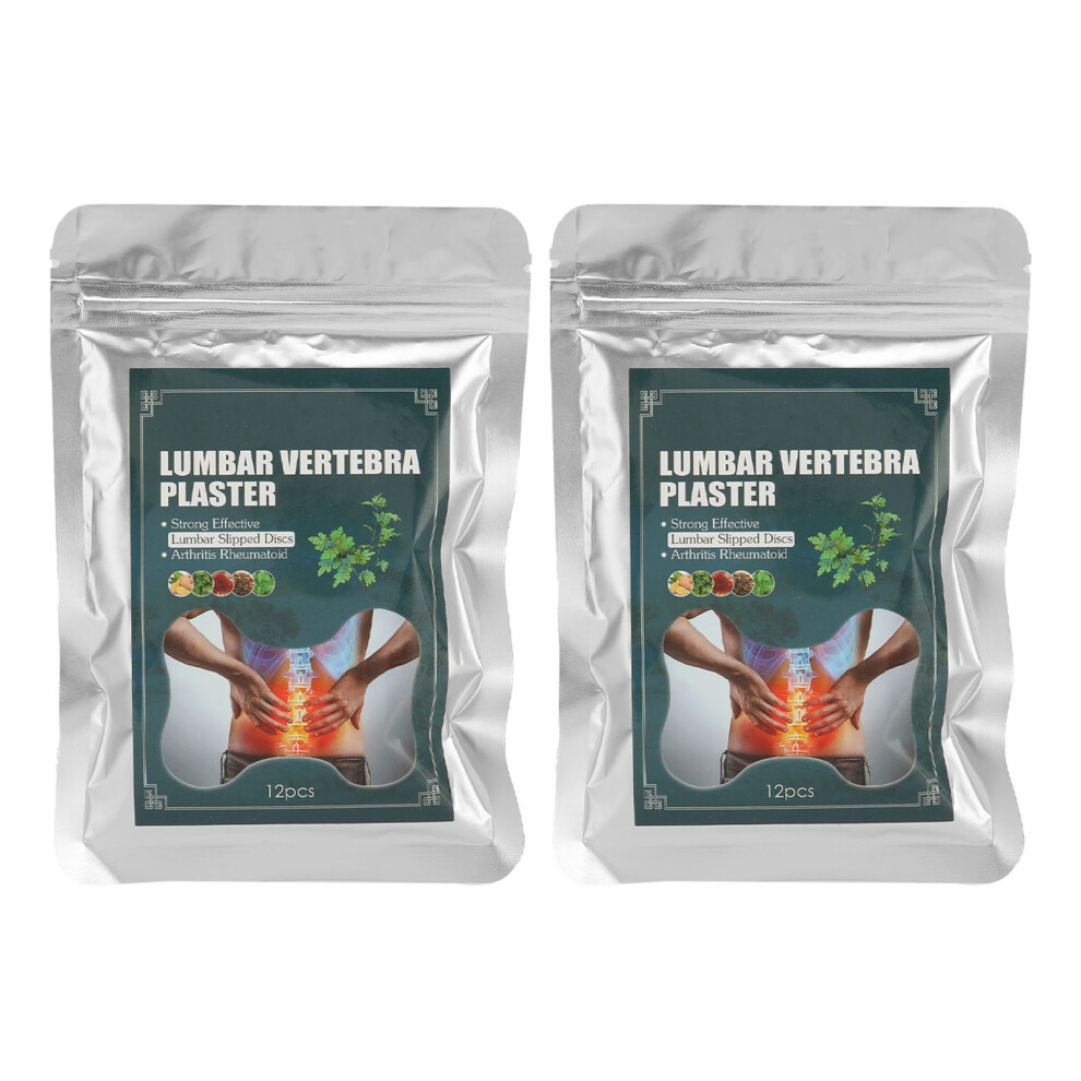 Warming Herbal Patches for Muscle Relaxation, Lymphatic Drainage Organic Roots and Herbs Pain Relief for Spine, Neck, Lower Back, Easy Application