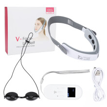 Professionele nek- en gezichtsmassager, verkrijgbaar in diverse kleuren, prachtig design met rode en blauwe lampjes, siliconen vibratie, microstroom,