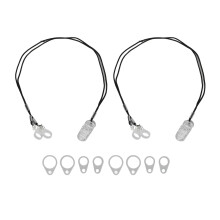 Protective Fixation Cord Adjustable Clip For Clothing Elastic Loops For Secure Fit Anti Lost Hearing Aid Lanyard Travel Friendly Design Easy To Use