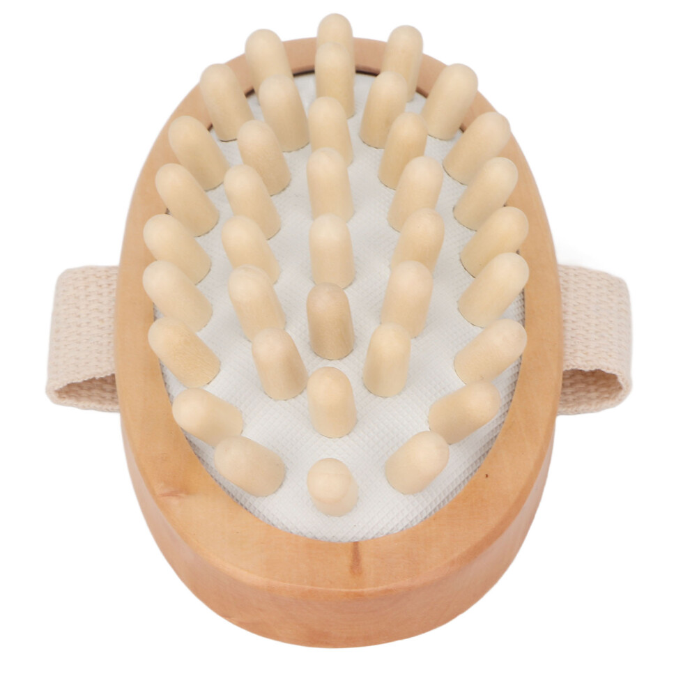 Exfoliating Gasbag Massage Brush: Wooden Spa Quality for Your Home