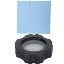 Visor de aquário profissional com lupa, em microfibra ultramacia para observação segura e fácil da vida marinha, reutilizável e lavável, com
