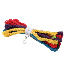 Giocattolo elastico colorato per uccelli da masticare, giocattoli per uccelli da appendere in corda di cotone, posatoi per uccelli in corda,