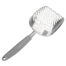 Kraftig skopa för kattsand, massiv non-stick-skopa i metall för effektiv filtrering och rostfri prestanda, lätt och korrosionsskyddad design