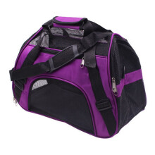 Lightweight Pet Carrier for Air Travel, Adjustable Shoulder Strap Portable Foldable Pet Bag with Seatbelt Compatible Design, Soft-Sided Waterproof