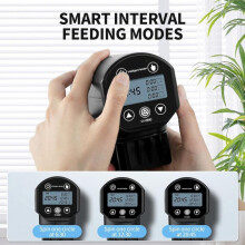Automatic Fish Feeder for Aquarium, Customizable Feeding Schedules Smart Food Dispenser with Adjustable Portion Control, Moisture Proof Design 360