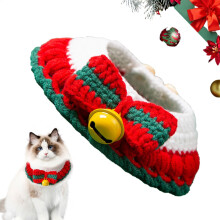 Christmas Cat Collar Adjustable Plaid Snowflake Bandana Collar, Safety Quick Release, Kitten Puppy Compatible