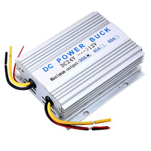 2X - Abaixador de TensãO Conversor Fonte de AlimentaçãO Buck Regulador 24V um 12V 30A 30A Volts Redutor Transformador para Carro Estéreo