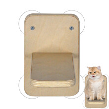 Cat Perch Window - Wall Mounted Wooden Cat Window Shelf for Kittens, Cat Furniture for Small Spaces, Durable Design