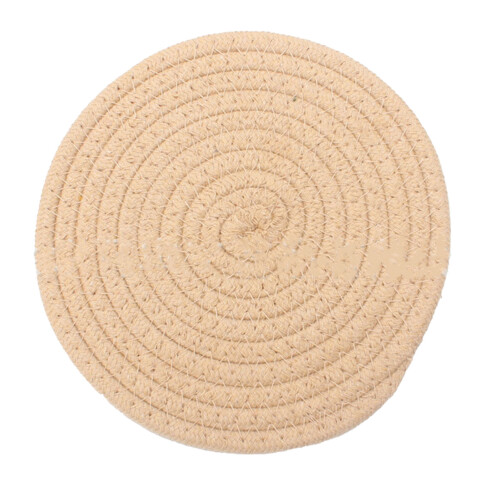 Runder Baumwollweb-Untersetzer 4,3 Zoll Dick Isolations-Untersetzer Khaki 1
