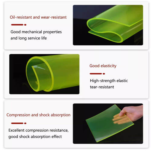 20'x40' Oil Resistant Polyurethane Sheet PU Vibration Damper  Load Capacity Custom Thickness 1