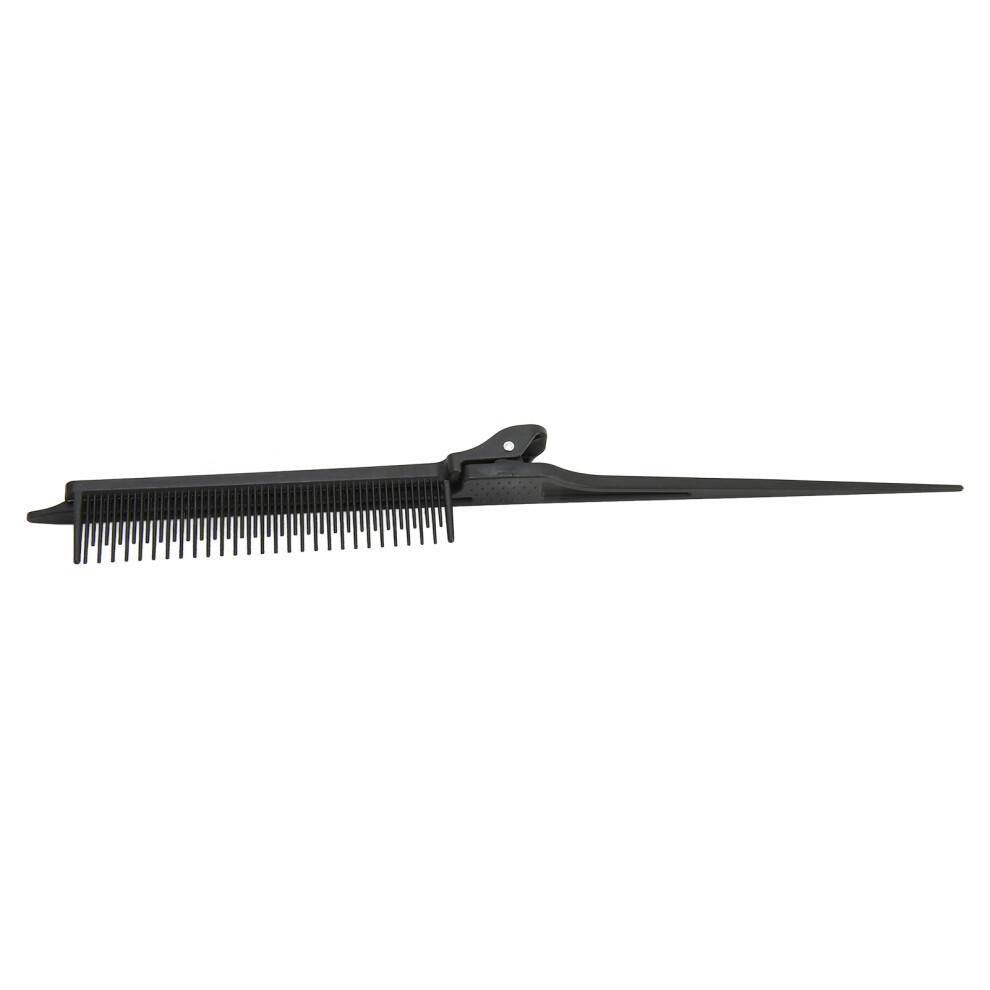 Black Plastic Highlighting Comb Teasing Clip for Hair Styling and Salon Use