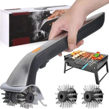 Electric Grill Brush with 360 Rotating Head, 2000RPM Stainless Steel BBQ Cleaner for Outdoor Cooking
