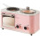 5L Multifunction Mini Oven with Timer, 1200W Countertop Breakfast Maker for Small Kitchen, Pink 1