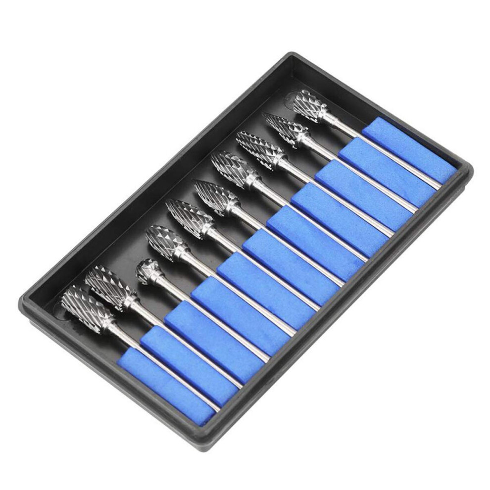 Double Cut Solid Carbide Rotary Burrs For Craftsmen, Heat-Treated Carbide Burr Set With 3Mm Shank, Durable Grinding Heads For Woodworking And Metal 9358999557298