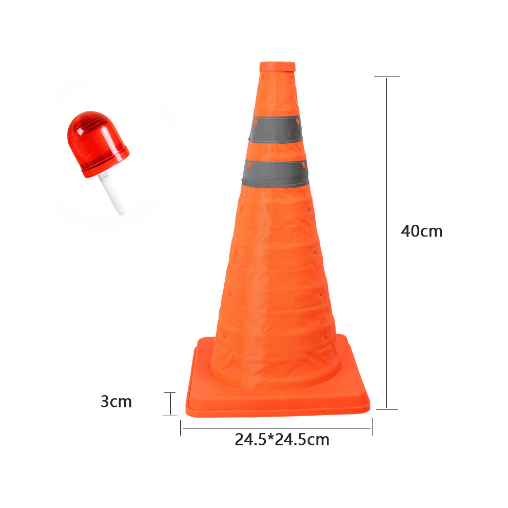 Reflective Safety Cone With Integrated Led Warning Light, Durable Abs Resin, 3 Flashing Modes, For Outdoor Events, Concerts, And Festivals 9173940473683