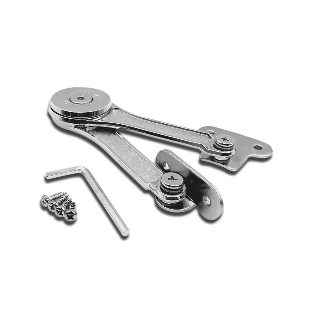 Lid Stay Hinges For Cabinet, Heavy Duty Lid Stay Hinges Folding Lid Support Hinge, Adjustable Zinc Alloy Soft Closing Motion Hinges With Self Adjust 9448196710685
