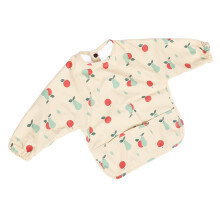 Wasserdichte Ärmelschürze für Kleinkinder 6-12 Monate Weiches PU mit Fruchtprint 41cm